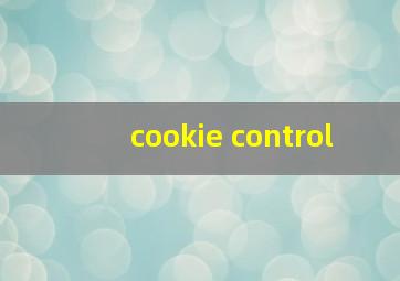 cookie control